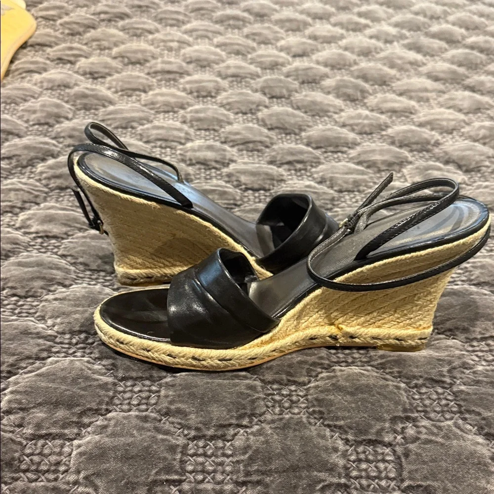 Franco Sarto Black Espadrille Sandals 8.5